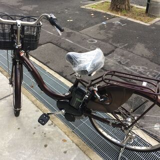 地域限定送料無料 ヤマハ パス ナチュラ 新基準 子供乗せ 8,7AH 茶