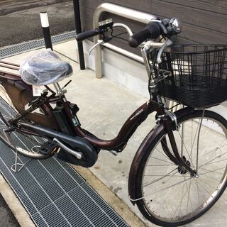 地域限定送料無料 ヤマハ パス ナチュラ 新基準 子供乗せ 8,7AH 茶