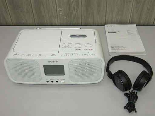 sa0747　ソニー　CDラジオカセットレコーダー　CFD-S401　ホワイト　SONY　パーソナルオーディオシステム　CD/カセットテープ　FM/AM　取説付き　CDラジカセ　別売ヘッドホン付き　白
