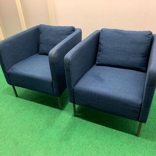 中古 IKEA エーケローパーソナルチェア シングルソファー ブルー