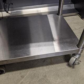 中古厨房 ステンレス キャスター付作業台 調理台 厨房機器  業務用