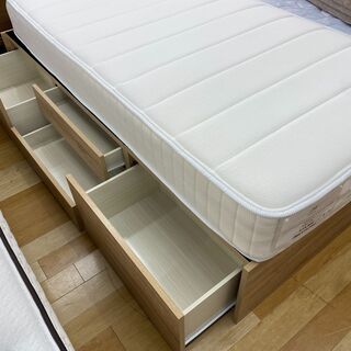 ニトリ 引き出し付きシングルベッド ナチュラル【トレファク岸和田店】