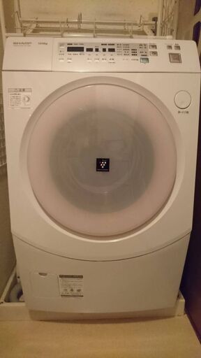 美品 シャープ ドラム式洗濯機 ES-V520-PL - 生活家電