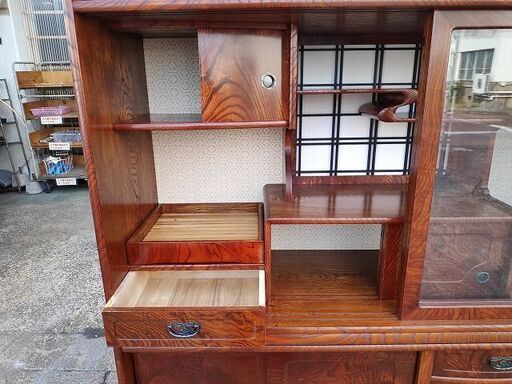 和茶棚 茶箪笥 上下2段『良品』W1690【リサイクルショップサルフ 和茶棚 茶箪笥 上下2段『良品』W1690【リサイクルショップサルフ