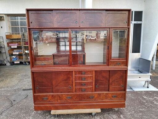 和茶棚 茶箪笥 上下2段『良品』W1690【リサイクルショップサルフ
