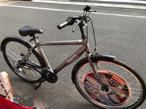 玉越のクロスバイク　27インチ自転車　グレー