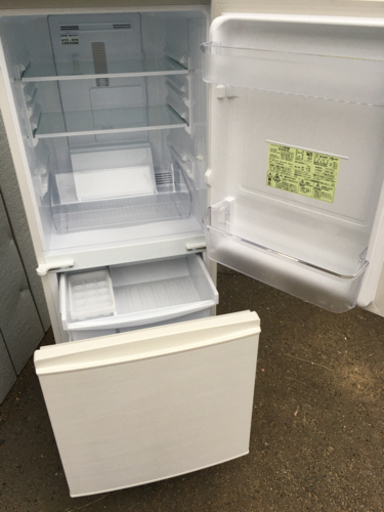 新品同様□2020年製 シャープ 2ドア冷凍冷蔵庫 SJ-D14F-W□SHARP 単身 ...