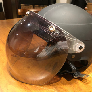 バイク用ヘルメット　美品　シールド開閉式　予備シールド2枚付き　