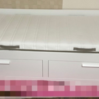 【ネット決済】IKEA セミシングルベッド ホワイト