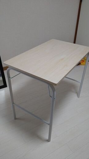 無印スチールパイプテーブル 折りたたみ式 いしい 東海大学前のオフィス用家具 机 の中古あげます 譲ります ジモティーで不用品の処分