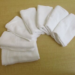 タオル　使い捨て　雑巾　カットクロス用　薄手　白地　7枚 ZB0...