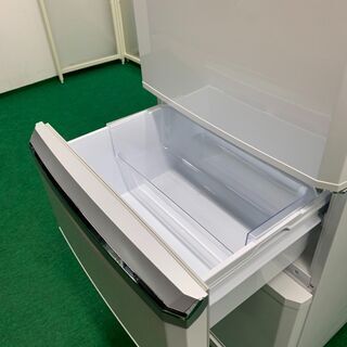 中古 三菱 3ドアノンフロン冷蔵庫 335L 2015年製 MR-C34Y-W 傷あり