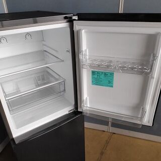 ハイアール　JR-NF148B　２ドア冷蔵庫　黒色『美品中古』2018年 　【リサイクルショップサルフ】 ハイアール JR-NF148B 2ドア冷蔵庫 黒色『美品中古』2018年