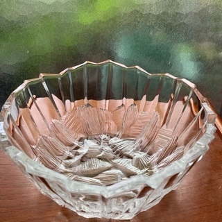 HOYAクリスタルガラス鉢（直径19､5cm）未使用品