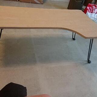 【ネット決済】折り畳みテーブル30x80 cm ライトオークル