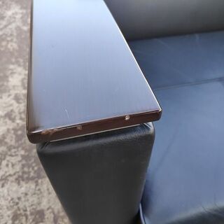 イトーキ　L20　座面本革張り応接椅子３点セット『中古良品』　【リサイクルショップサルフ】