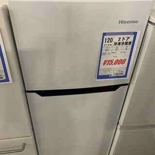 □２ドア冷蔵庫 120L ハイセンス HR-B12C 2019年製 - キッチン家電