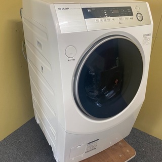 受け渡し者決定 極上美品！2018年シャープES-H10B-WLドラム式洗濯乾燥