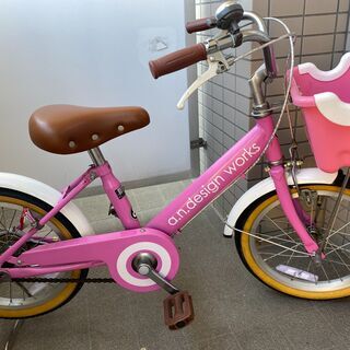 子ども自転車　16インチ　補助輪なし　ピンク