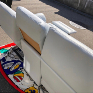 【取引完了】高級感満載　本革ソファー　ホワイト　おうち時間の充実に