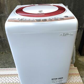 SHARP 洗濯機 ES-KS70L-P　7.0kg　Ag+イオン
