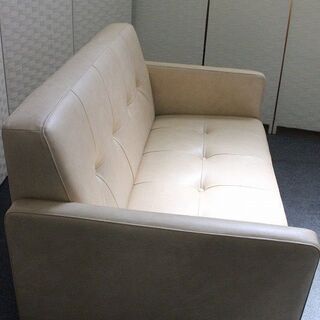 モモナチュラル ソユル SOEUR ソファ 2シーターPVCレザー イエロー