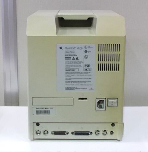 希少レトロPC Apple Macintosh SE/30 M5119 J1-6.1.7 通電OK 外箱 FD ...