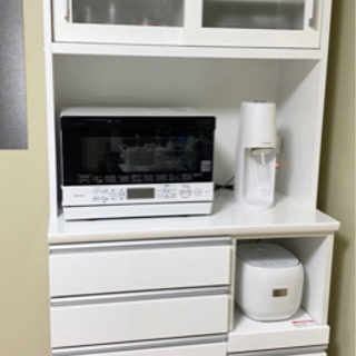 《ニトリ》大型 食器棚 白色 キッチンボード(レジューム 90T...