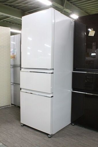 三菱 3ドア冷凍冷蔵庫 330L 自動製氷 MR-CX33C-W パールホワイト 2018年製 MITSUBISHI 冷蔵庫 中古家電 店頭引取歓迎 R4097)