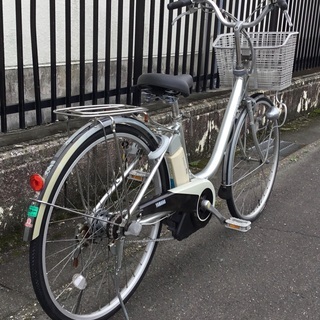 ＜動作＞ヤマハPAS・電動アシスト自転車・3段変速・26インチ・シルバー・整備・お手入れ済・不要自転車無料引取りあり