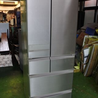 三菱 15年式 MR-JX53Y-N1 525L 6ドア 冷蔵庫 ファミリータイプ