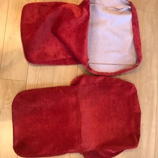 ミキモク 赤色ダイニングチェア 2脚セット
