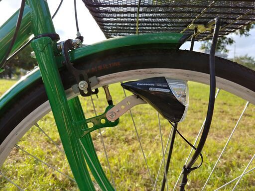 【屋根付き駐輪】27インチ自転車シマノ6段変速ギヤPanasonicLEDオートライト付き