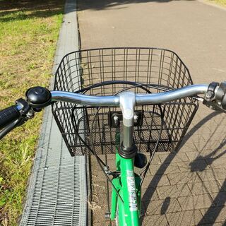 【屋根付き駐輪】27インチ自転車シマノ6段変速ギヤPanasonicLEDオートライト付き