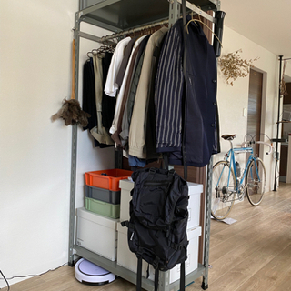 お値下げ可】d&department 工業用スチールシェルフ ハンガー