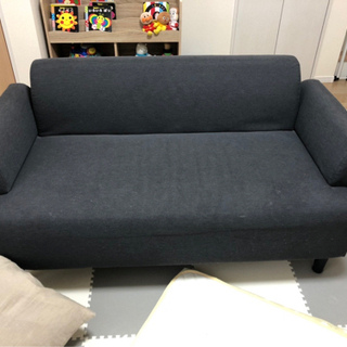 【ネット決済・配送可】IKEA 2人掛けソファー