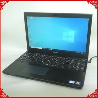 ブラック ノートパソコン 中古美品 フルHD 15.5型 SONY VAIO SVS1513AJ 第3世代 Core i5 8GB DVDRW 無線 Bluetooth Windows10 Office ブラック ノートパソコン 中古美品 フルHD 15.5型 SONY VAIO SVS1513AJ