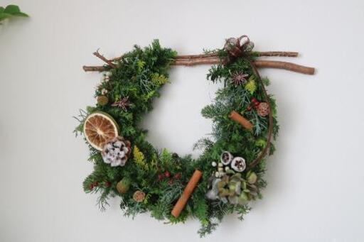 生木で作るクリスマスリース Ai Cha 東松戸のものづくりの生徒募集 教室 スクールの広告掲示板 ジモティー