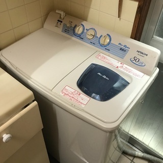 【無料】二層式洗濯機　HITACHI製　