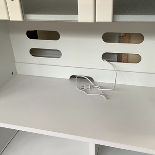 キッチン収納家具展示中】レンジボード 3枚扉 ホワイトん入荷しました  