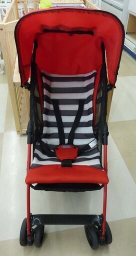 札幌市／清田区 リッチェル Richell ベビーカー B型ベビーカー リベラ フルエ ボーダー レッド