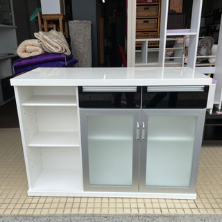 美品オシャレ✨カウンターテーブル❗️カウンターキッチン❗️食器棚 