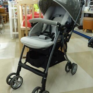 札幌市／清田区 アップリカ  ラクーナ ビッテ ソファークッション A型 ベビーカー グレー
