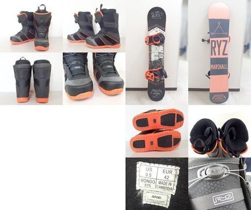 RYZ 151cm スノーボード MARSHALL ダブルキャンバー バインディング付