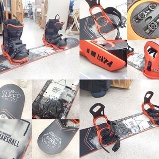 RYZ 151cm スノーボード MARSHALL ダブルキャンバー バインディング付板 27.5cm スノーボードブーツ＆ケースセット☆ PayPay(ペイペイ)決済可能 ☆ 札幌市 北区 屯田