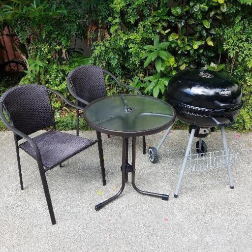 US.BBQグリル ガーデンテーブルセット