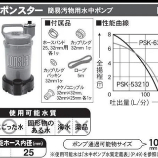 展示品　ポンスター　工進　水中ポンプ