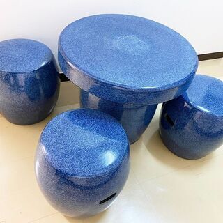 本日限定 札幌 信楽焼 ガーデンテーブルセット 陶器 テーブル チェア ...
