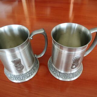 錫製のマグカップ・ビアジョッキ ／  シンガポール
