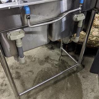 2槽シンク ステンレスシンク 流し台 蛇口付き 厨房機器 業務用 2槽シンク ステンレスシンク 流し台 蛇口付き 厨房機器 業務用